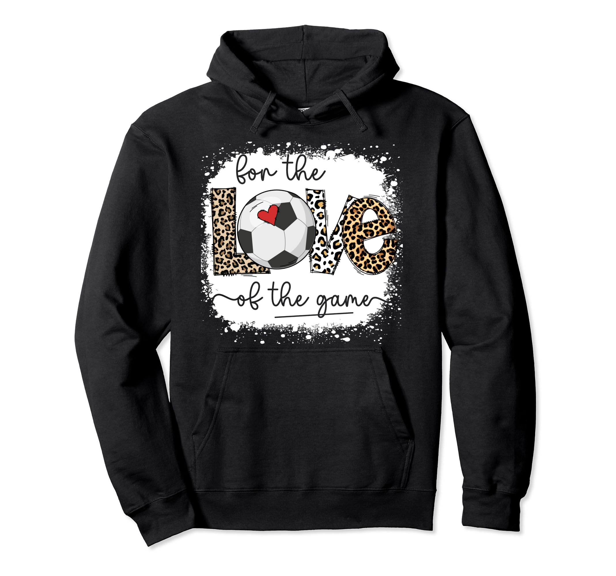 Love Game Bleached Soccer Game Hoodie - Casual Everyday Wear for Adults