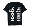 Soccer 11 Jersey Number T-Shirt - Trendy Graphic for Adults
