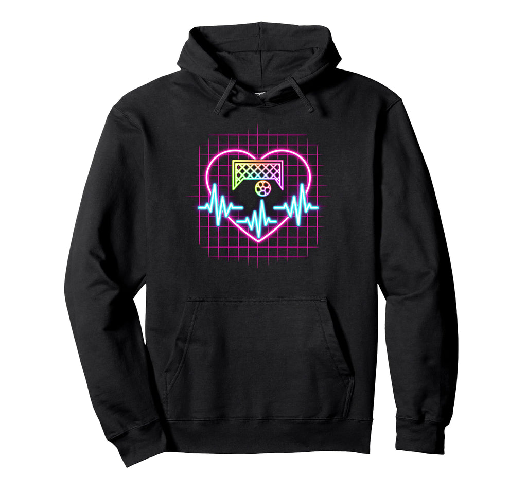 Soccer Heartbeat Football Oldschool Hoodie - Aesthetic Graphic Men Women