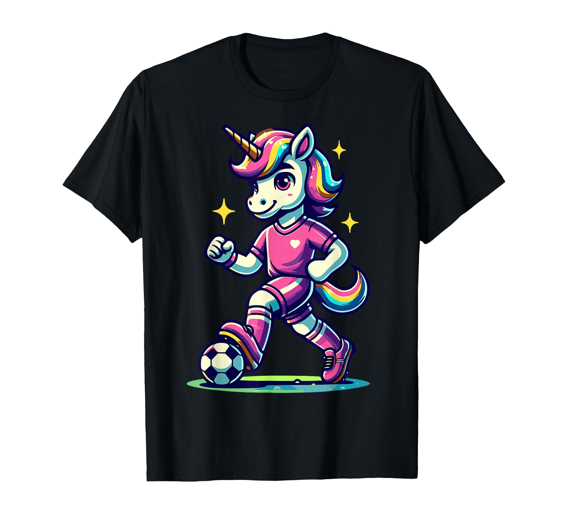 Footballer Unicorn Fans Soccer Team T-Shirt - Streetwear Style Unisex