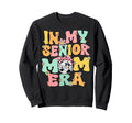 My Senior Mom Era Groovy Soccer Sweatshirt - Aesthetic Graphic for Adults