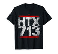 Htx 713 Houston Strong H Town Distressed T-Shirt - Custom Art Print Unisex