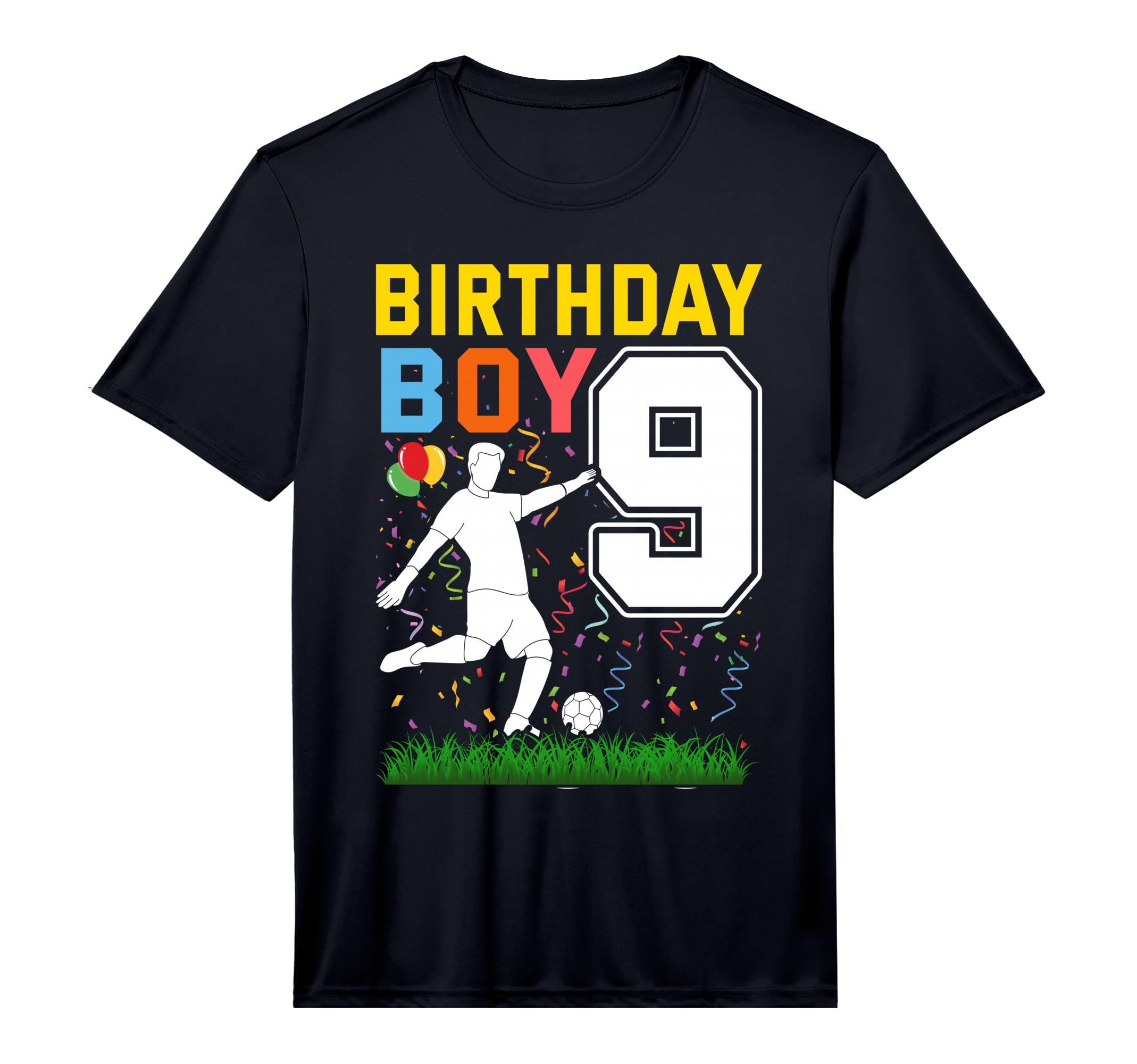 9 Year Old Birthday Soccer 9Th T-Shirt - Fun Novelty Design Unisex