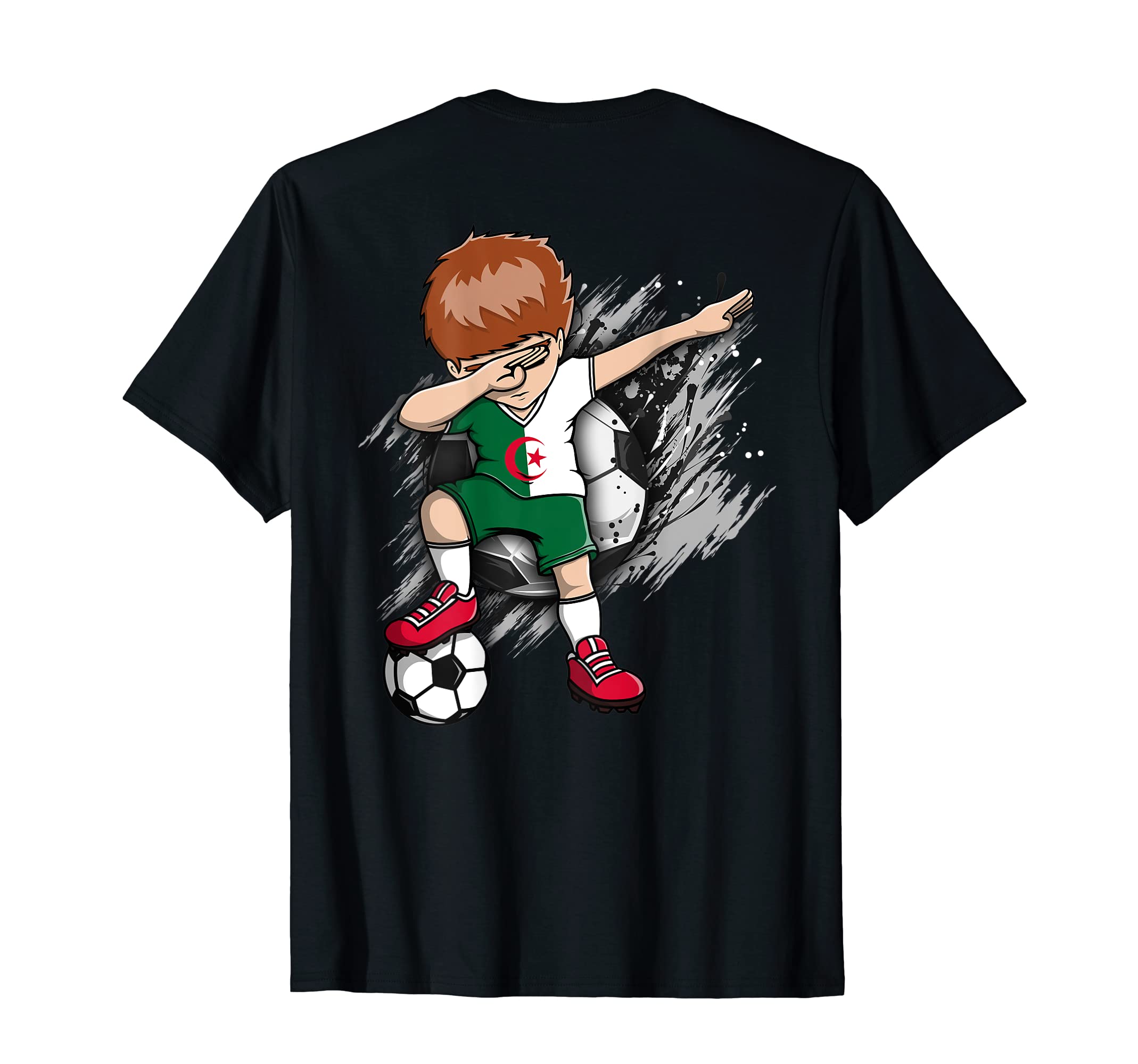 Dabbing Soccer Algeria Jersey Algerian T-Shirt - Trendy Graphic Men Women