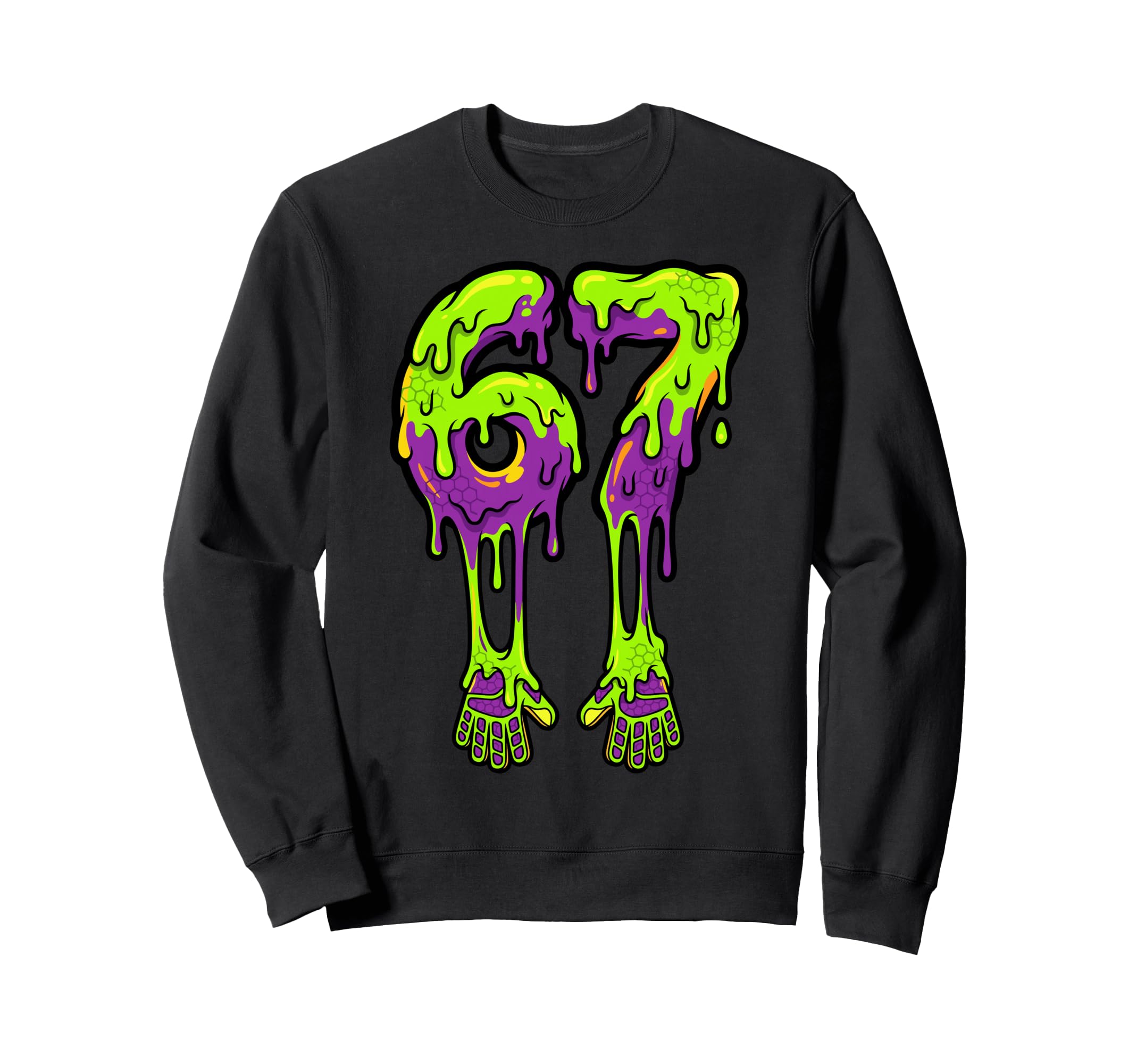 Slime Drip 67 Soccer Goalie Gloves Sweatshirt - Custom Art Print Unisex