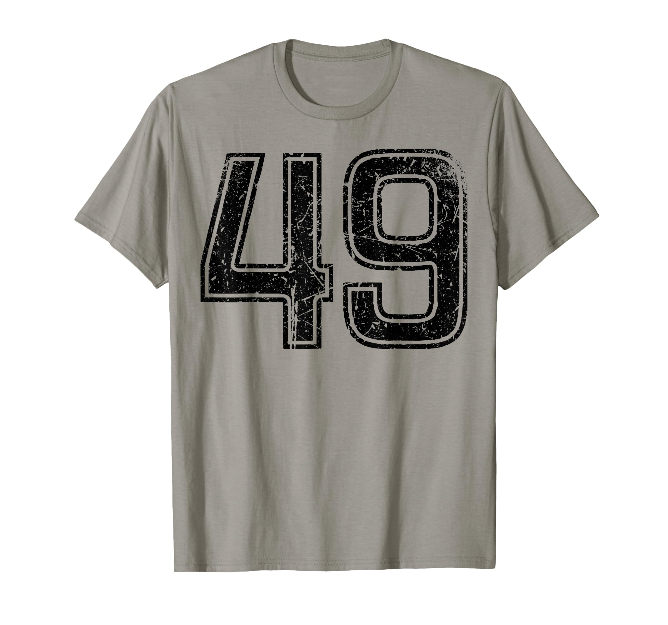 Black Sport Team Number 49 T-Shirt - Aesthetic Graphic Men Women