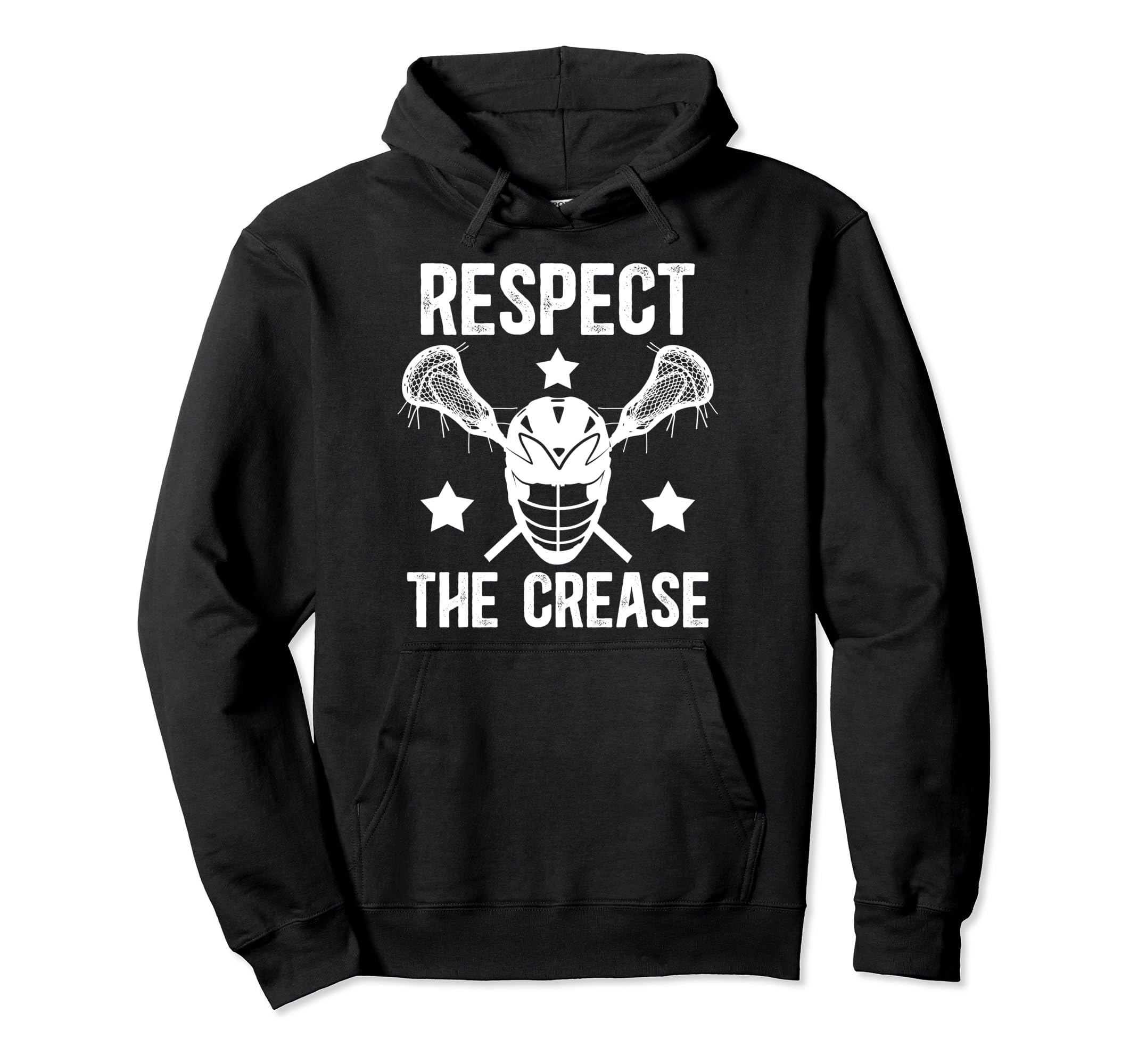 Respect Crease Lacrosse Goalkeeper Hoodie - Custom Art Print Unisex