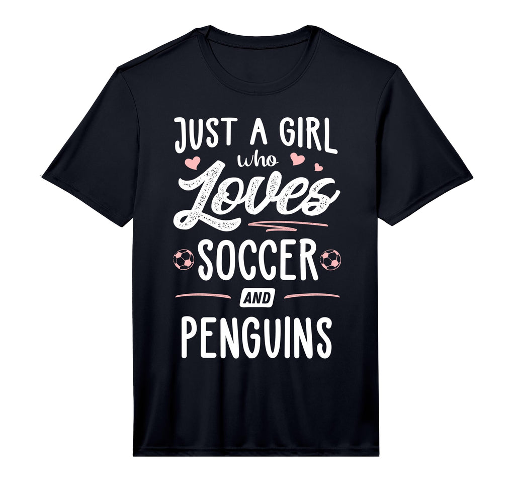 Just Who Loves Soccer And Penguins T-Shirt - Fun Novelty Design Unisex