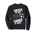Soccer Day Gamer Night Soccer Gamer Sweatshirt - Minimalist Print Unisex