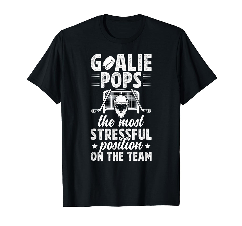 Funny Hockey Goalie Pops Ice Hockey T-Shirt - Custom Art Print Unisex
