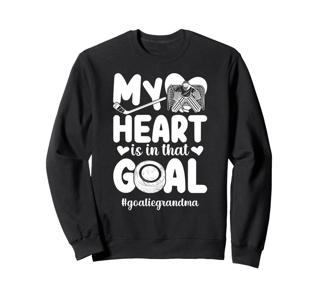 Proud Ice Hockey Goalie Grandma Sweatshirt - Unique Graphic for Adults