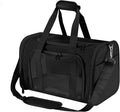 Roaringkitty Travel in Style: Portable Pet Carrier for Small Pets up to 15 Lbs- Airline Approved, Collapsible & Comfortable cat/Puppy Soft Sided Bag (Black)