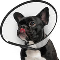 Supet Adjustable Dog Cone Collar After Surgery to Stop Licking,E Collar for Medium Small Dogs, Pet Recovery Collar & Cone,Plastic Cone of Shame for Dogs, Dog Head Neck Cone (S-)