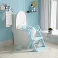 Toddler Potty Training Toilet Seat-Alongside Foldable Potty Train Chair Adapter, Potty Seats with Steps Ladder for Toddlers Kids, Boys, Girls, Child, Baby, and Must-Haves Portable Step Stool Supplies