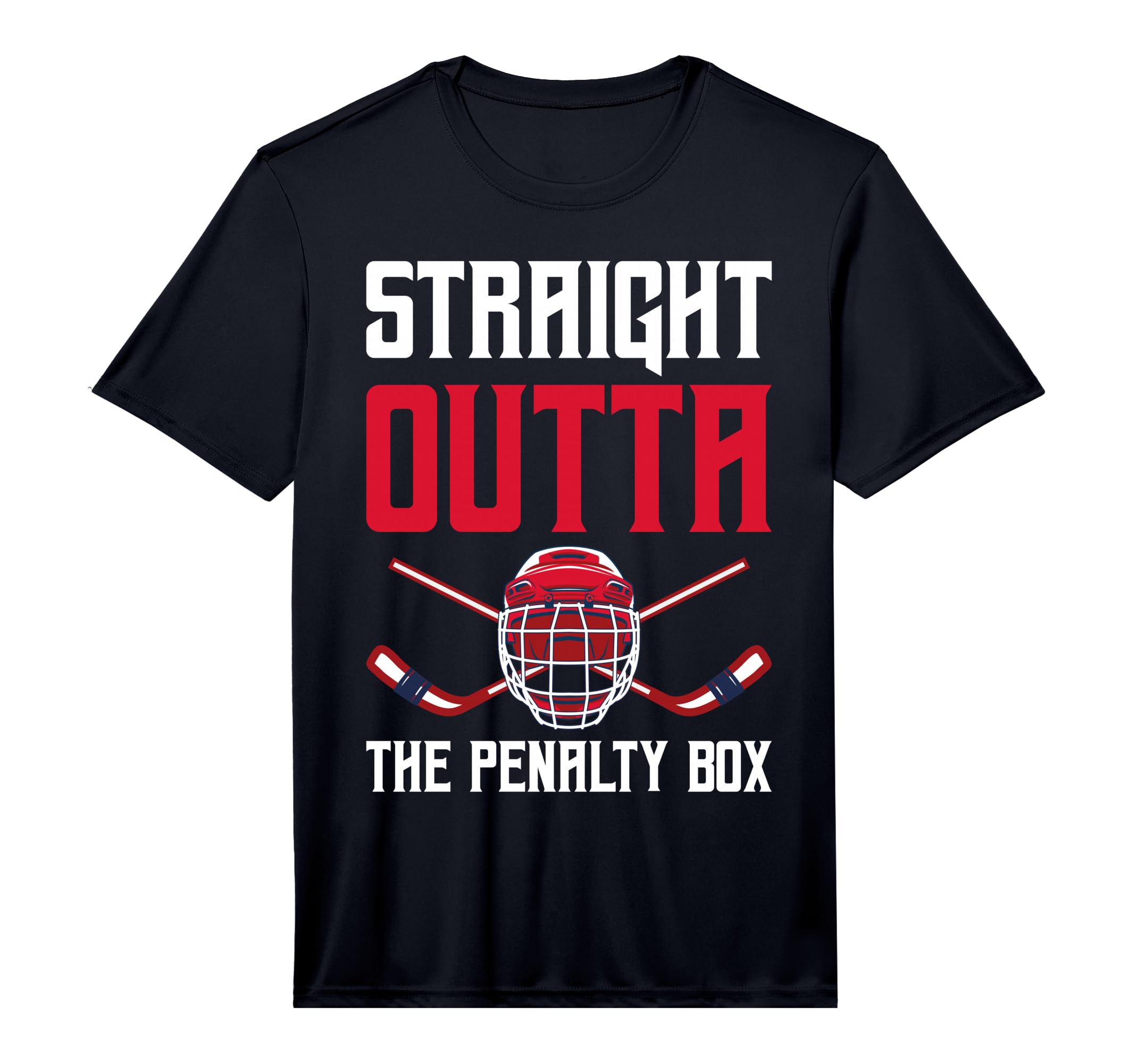 Straight Outta Penalty Box Funny Goal T-Shirt - Fun Novelty Design Unisex