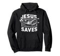Jesus Saves Soccer Goalie Hoodie - Casual Everyday Wear Men Women