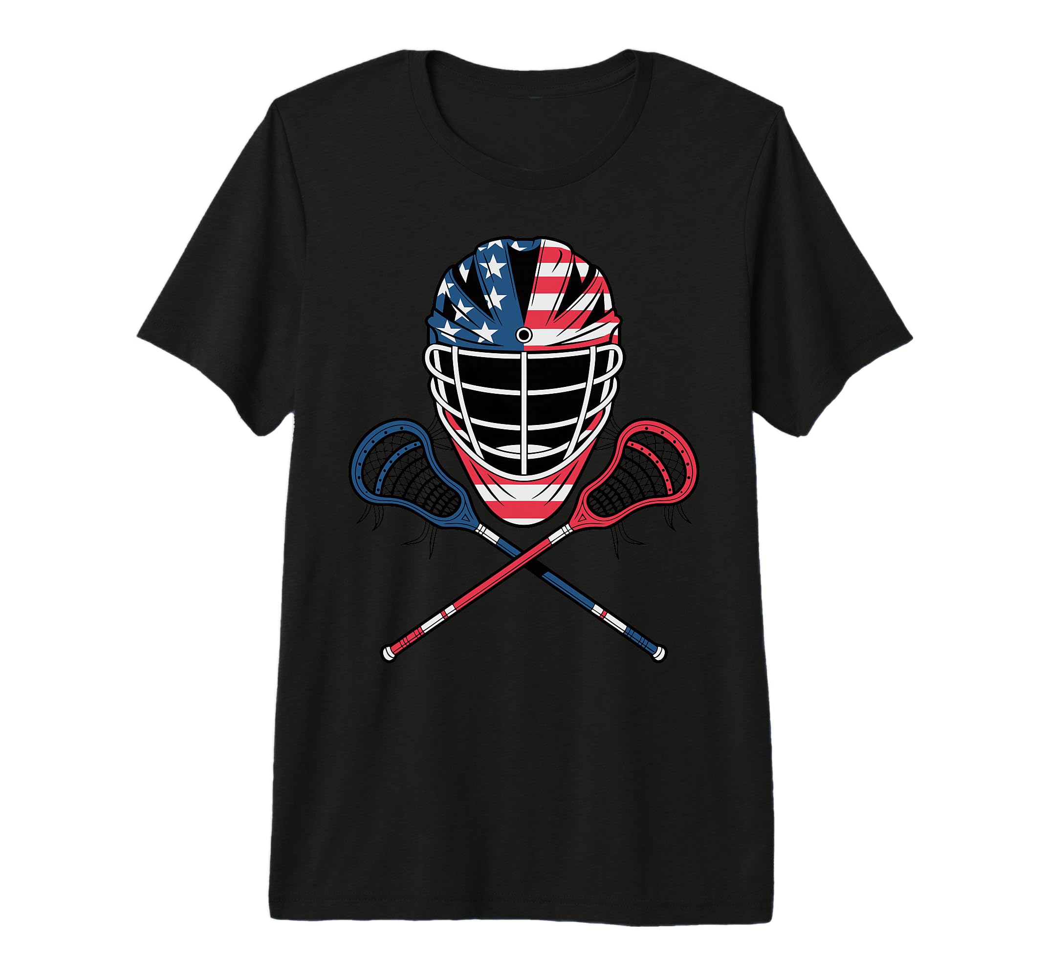Lacrosse Goalie Lax Goalkeeper Tri Blend T-Shirt - Unique Graphic Men Women