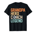 Grandpa Hero Coach Legend Funny Soccer T-Shirt - Graphic Print Unisex