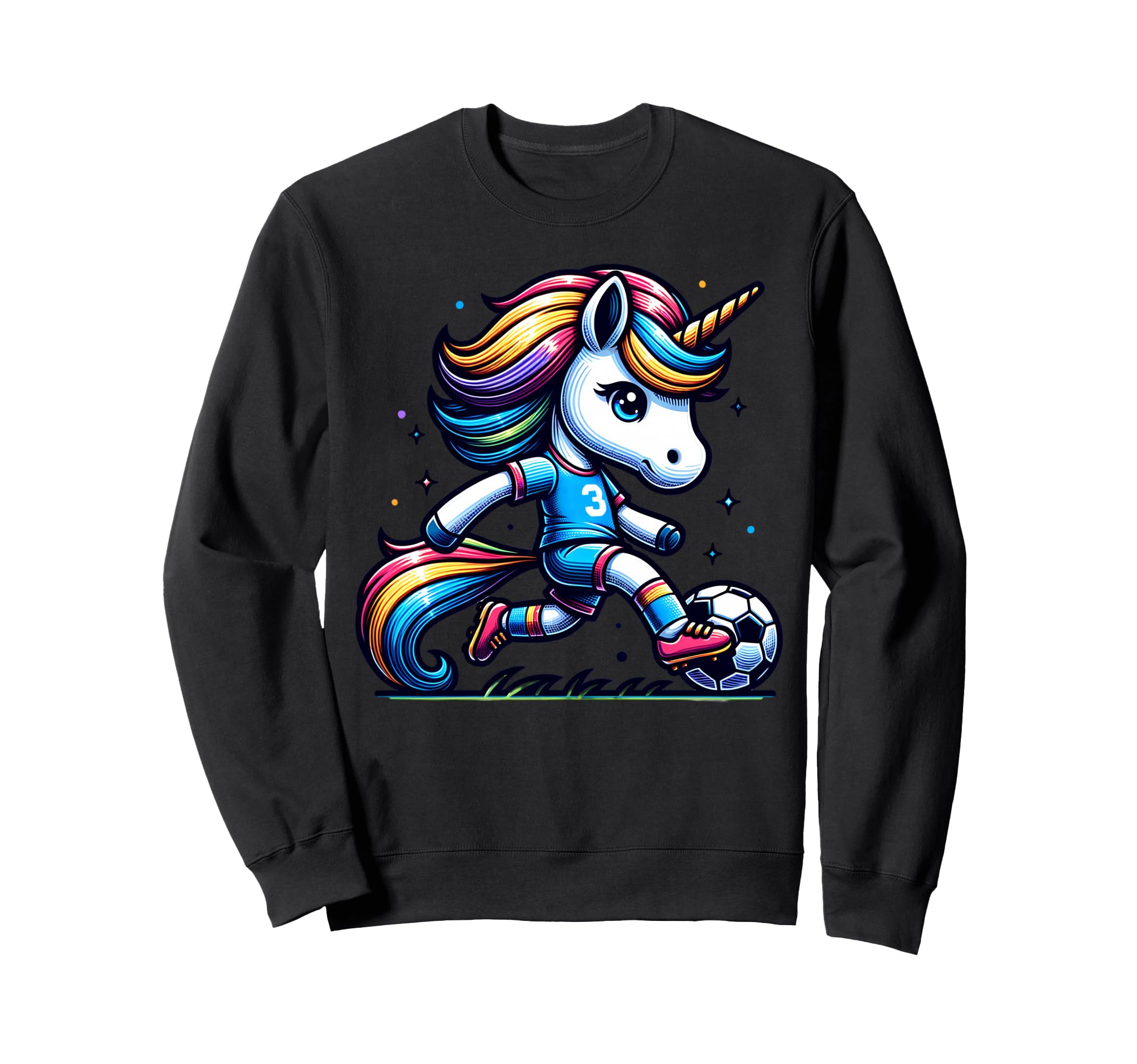 Footballer Unicorn Fans Soccer Sweatshirt - Novelty Apparel for Adults