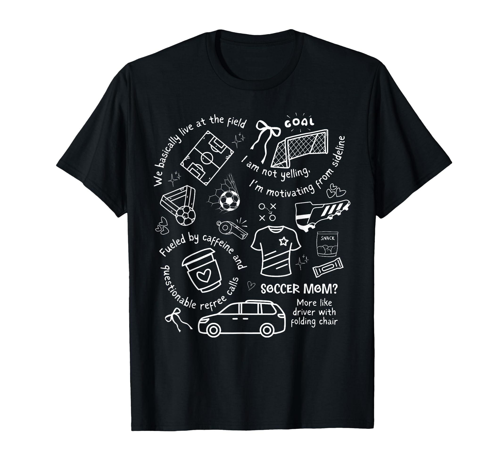 Coquette Bow Soccer Mom Sport Lover T-Shirt - Minimalist Print Unisex