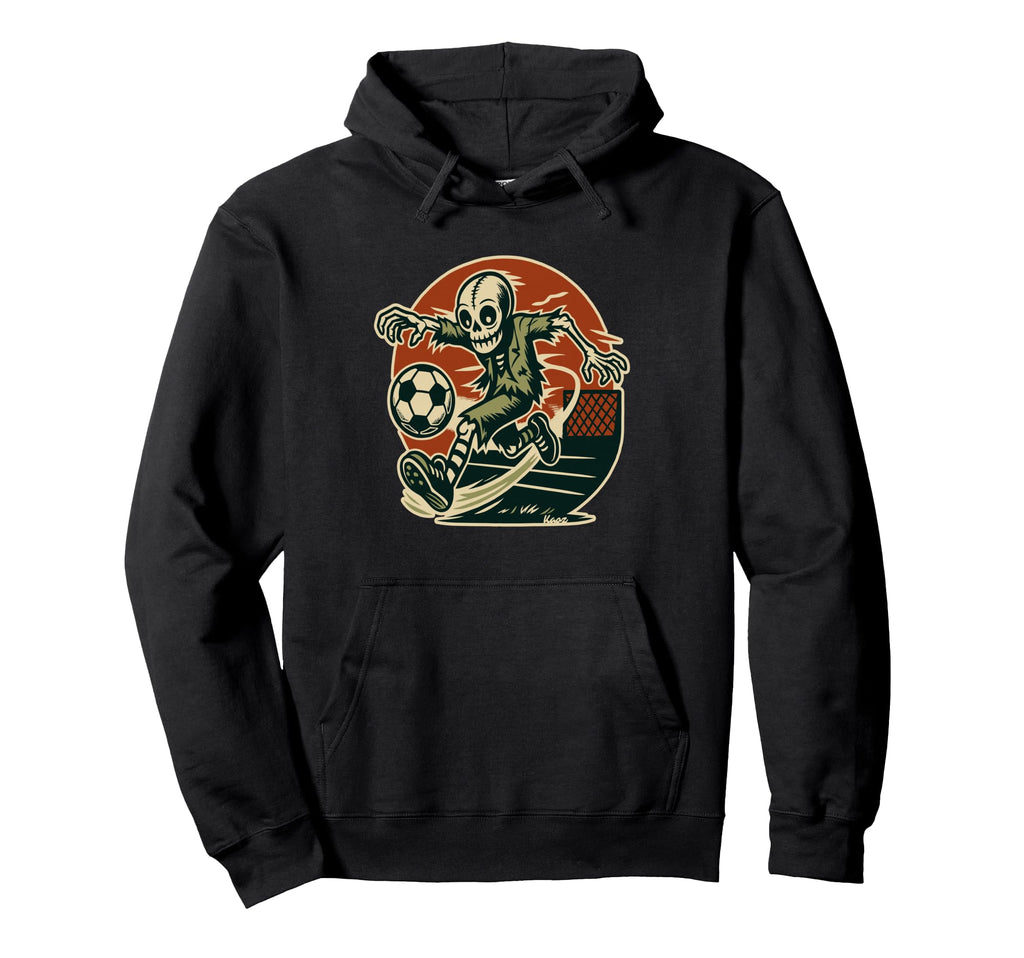 Skeleton Soccer Player Comic Hoodie - Unique Graphic Men Women