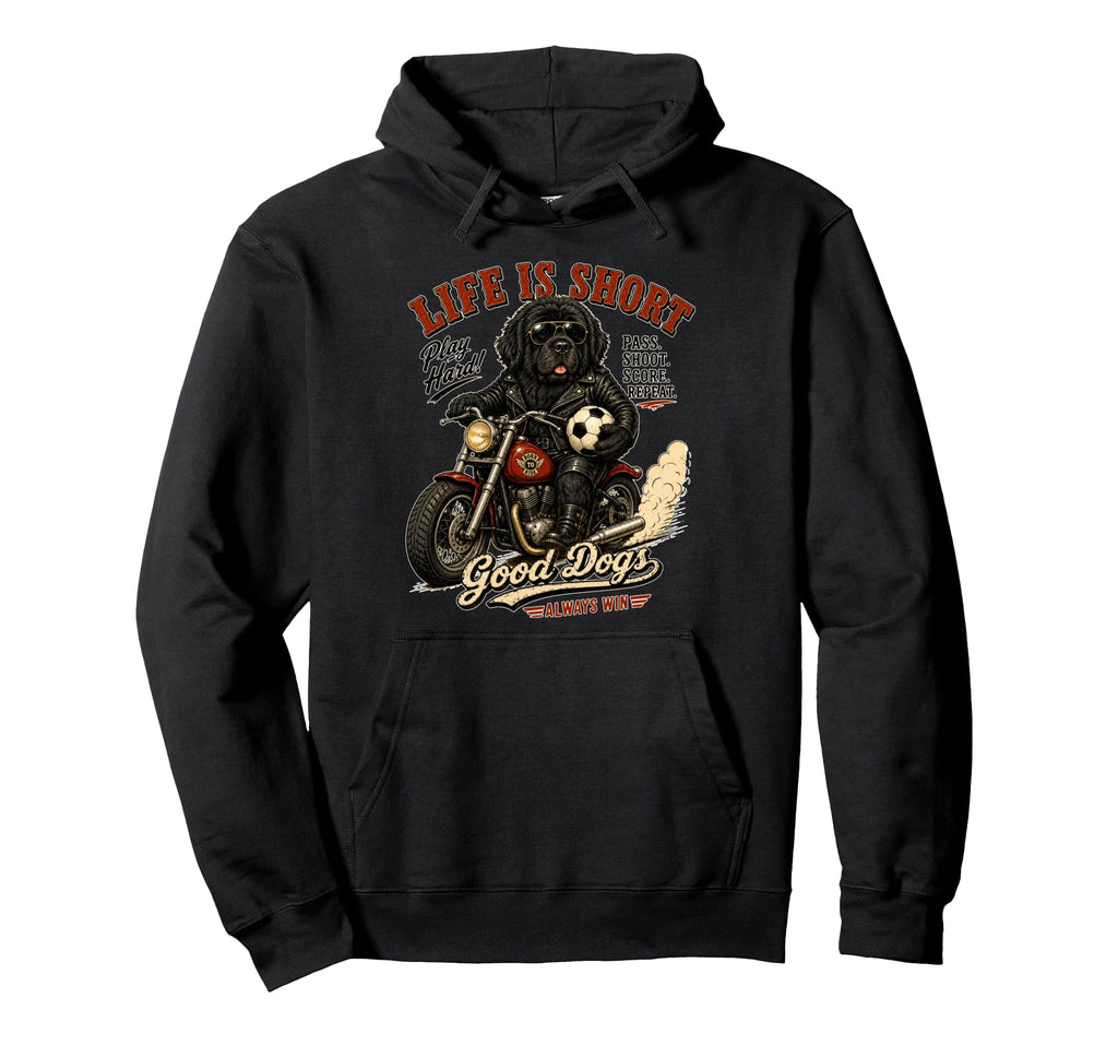 Newfoundland Motorbike Love Footbal Hoodie - Custom Art Print Men Women