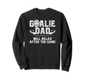 Funny Hockey Goalie Dad Ice Sweatshirt - Minimalist Print for Adults
