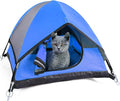 Cat Camping Tent, Cat Tent Bed, Pet Tent for Indoor Cat and Small Dog, Mini Tent (Blue, 21 x 21 x 14 Inches)