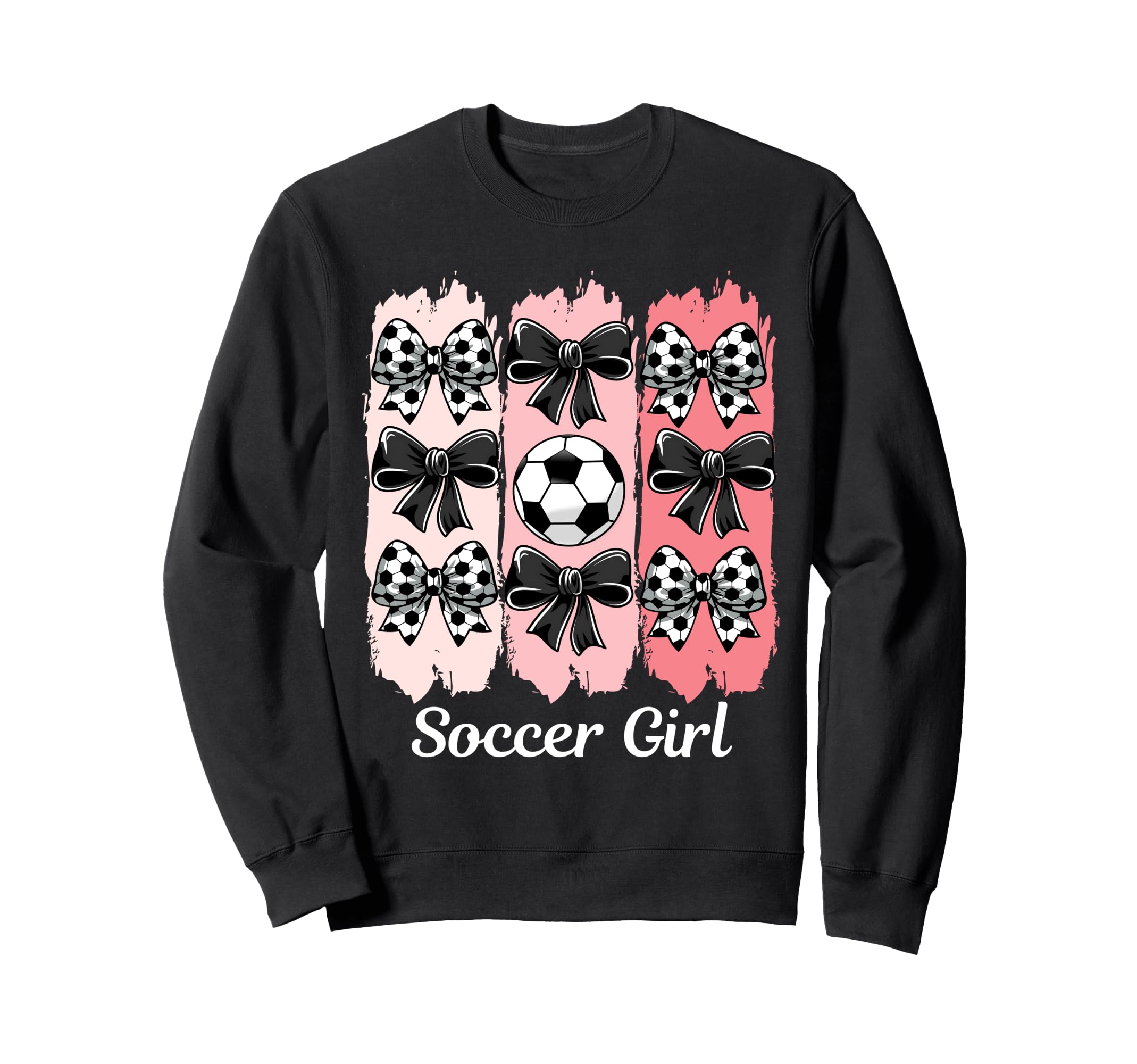 Soccer Coquette Bow Soccer Soccer Sweatshirt - Unique Graphic Men Women