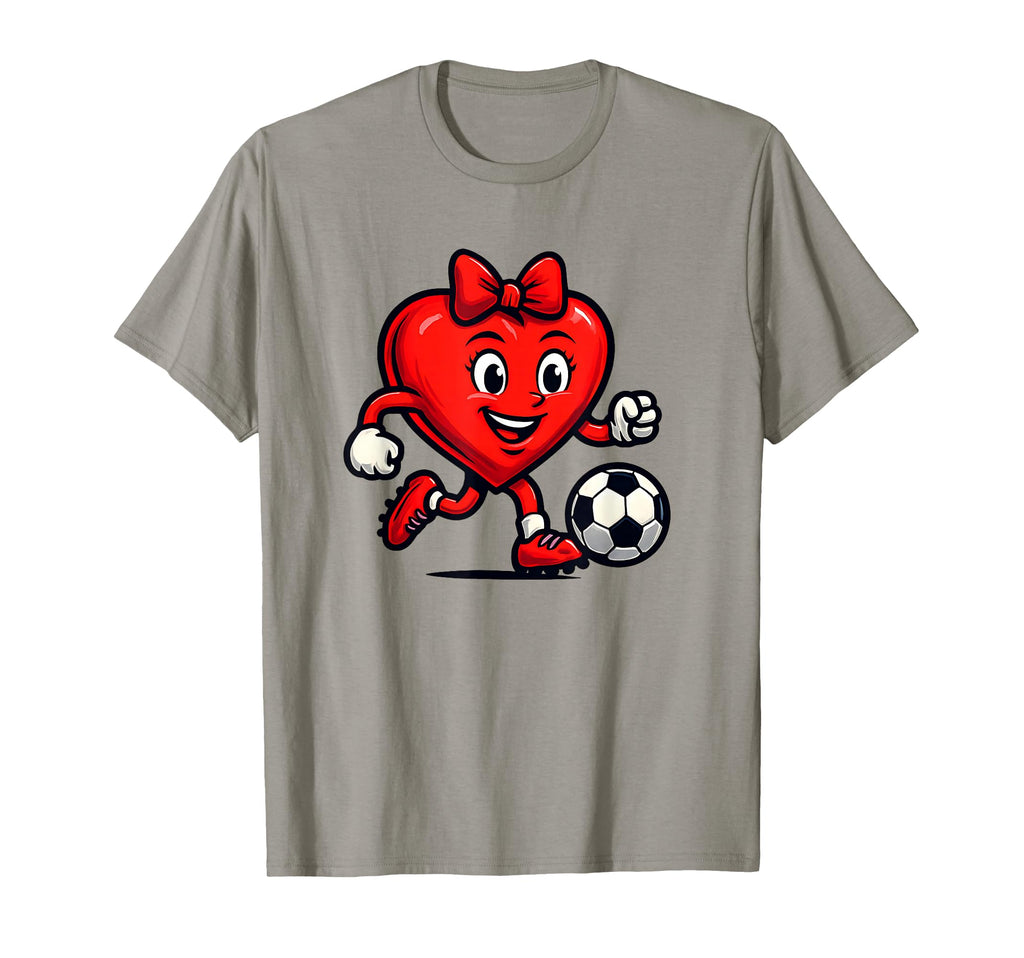 Soccer Valentines Day Heart T-Shirt - Fun Novelty Design for Adults