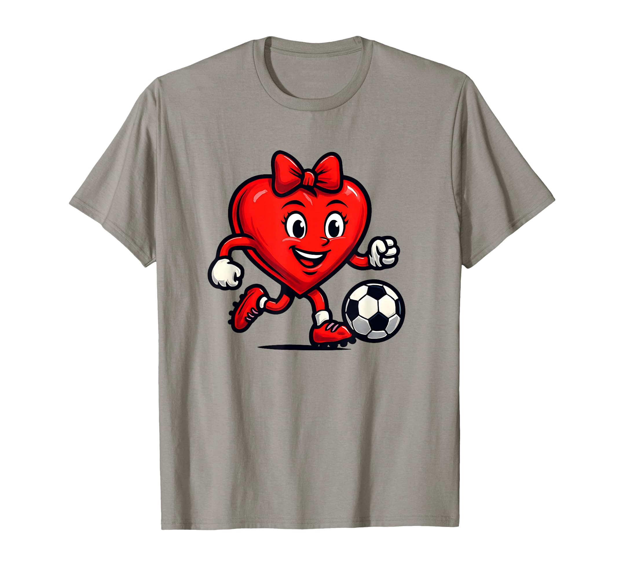 Soccer Valentines Day Heart T-Shirt - Fun Novelty Design for Adults
