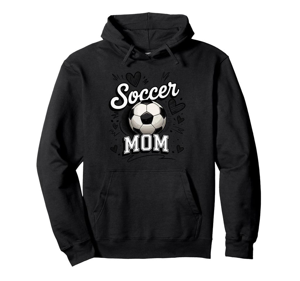 Soccer Mom Heart Ball Sideline Support Hoodie - Custom Art Print Men Women