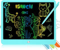 Decute Kids Toys LCD Writing Tablet with Stylus, 15 Inch Erasable Toddlers Doodle Board, Reusable Drawing Pad for Kids, Educational Christmas Birthday Gift for 3 4 5 6 7 8 Girls Boys Toddler Blue