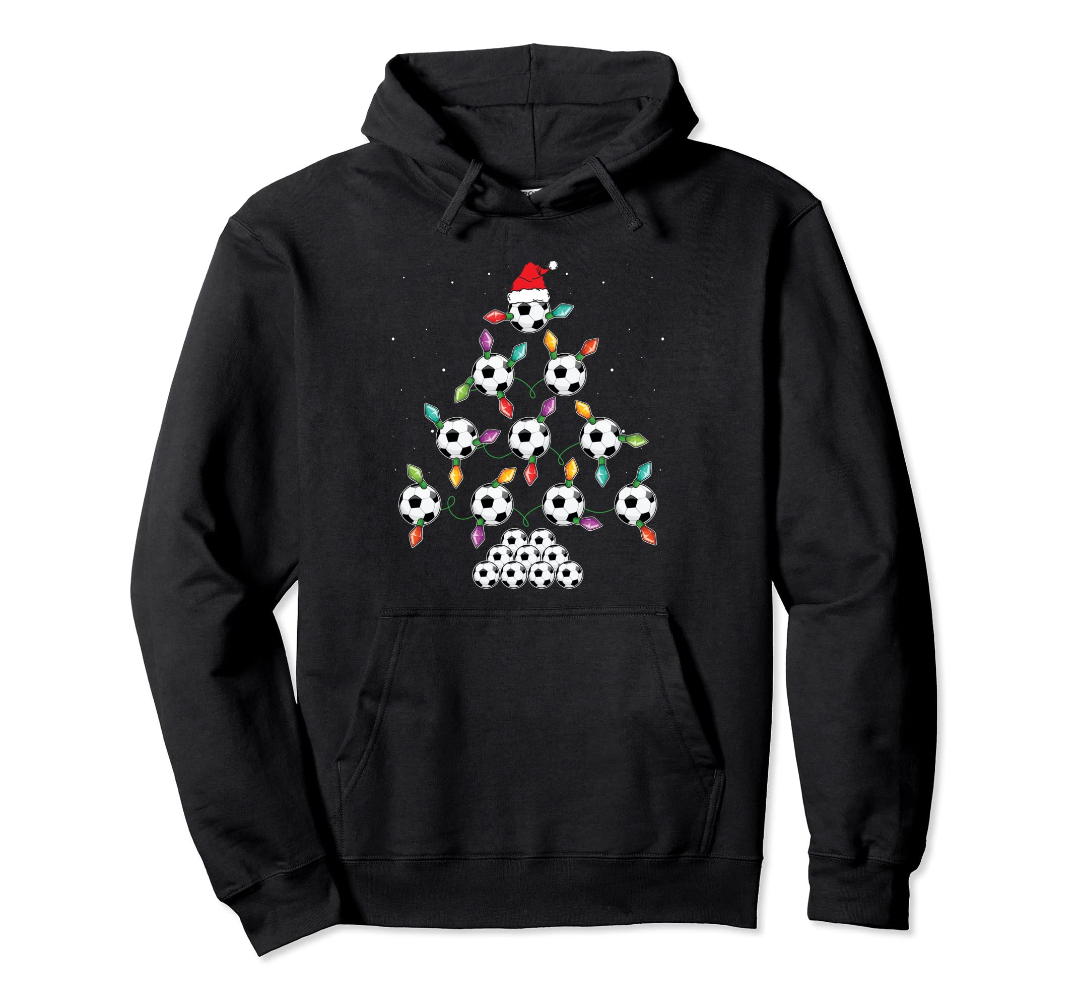 Soccer Tree Sport Enthusiast Lights Hoodie - Unique Graphic Men Women