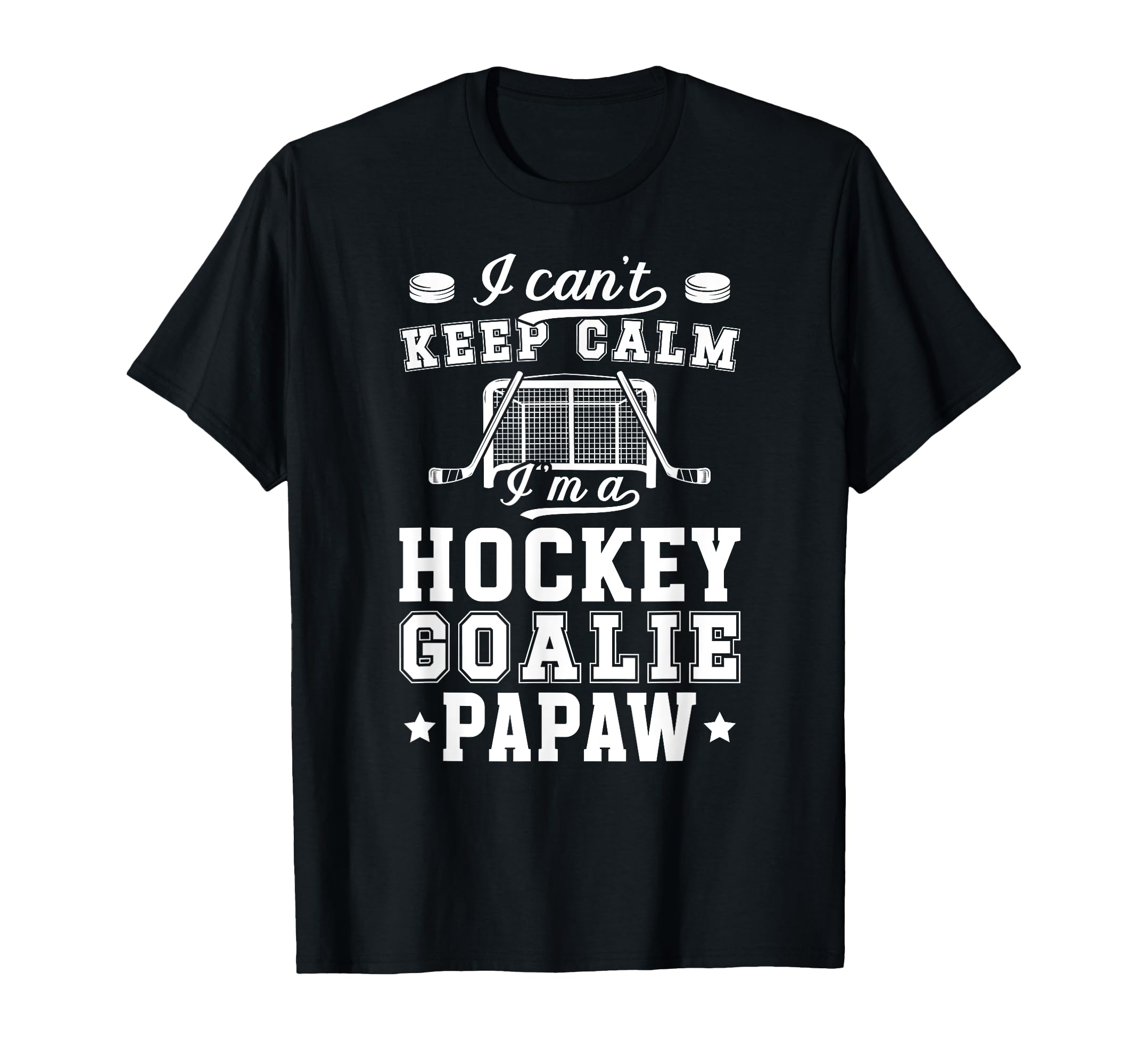 Im Hockey Goalie Papaw Ice Hockey T-Shirt - Graphic Print for Adults