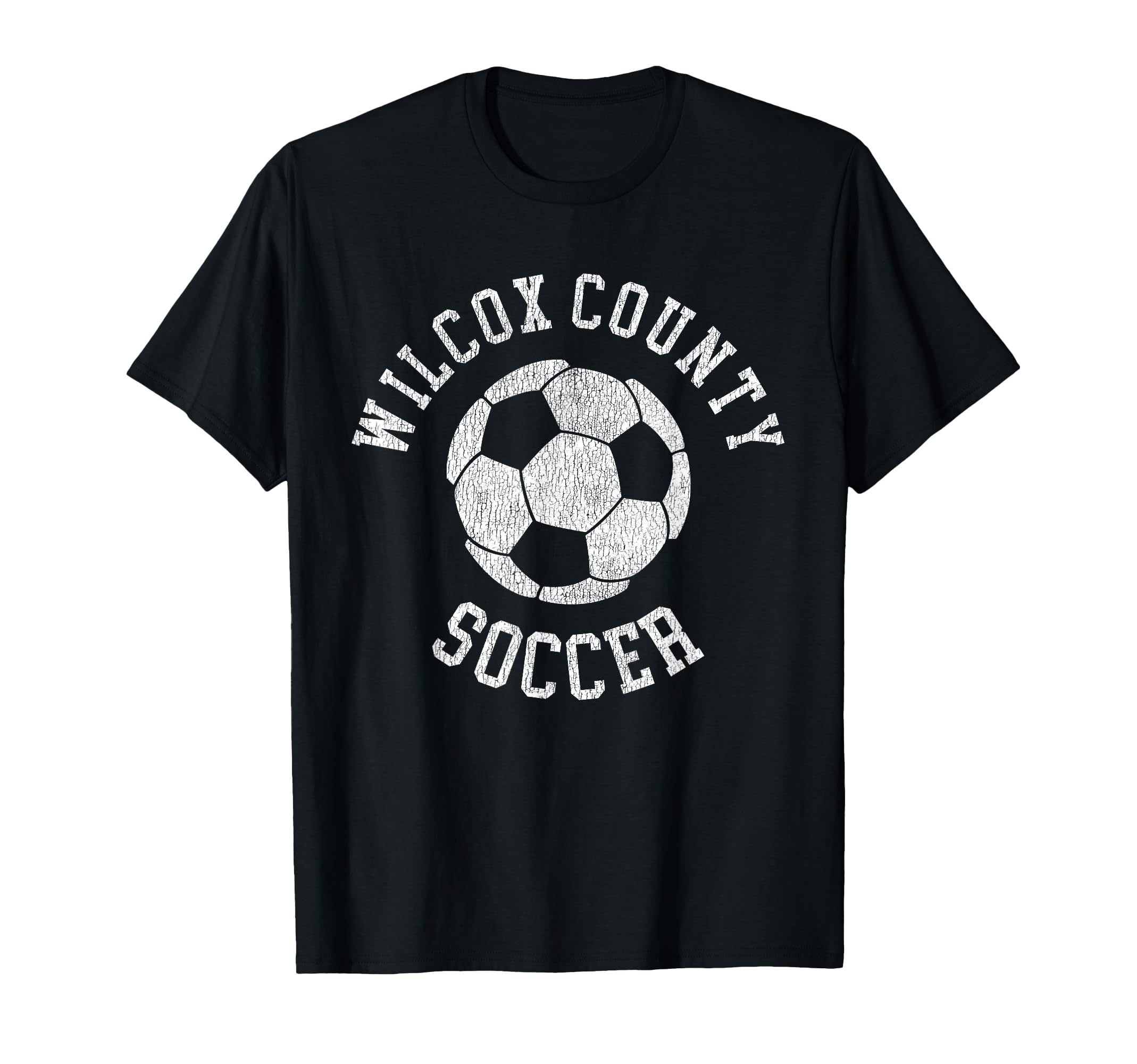 Wilcox County Soccer Distressed 90S T-Shirt - Unique Graphic Unisex