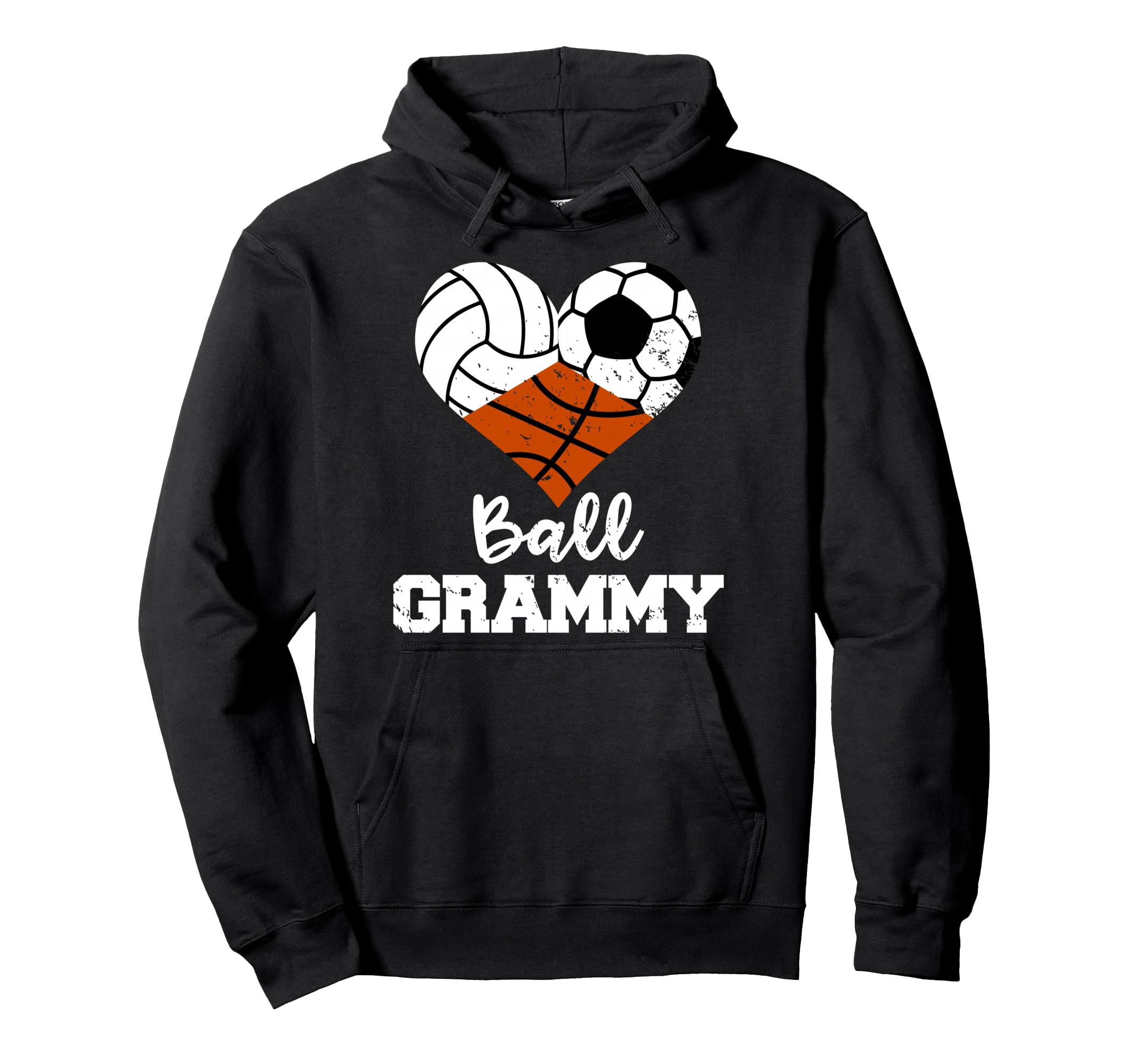 Ball Grammy Heart Funny Volleyball Hoodie - Trendy Graphic for Adults