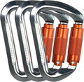 SEPEAK UIAA 30kN Climbing Carabiner Clips, Professional Heavy Duty Twist Locking Carabiners for Climbing,Mountaineering, Rappelling, Camping, Hiking, Swings, Large D Ring Hooks