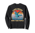Whale I Love Soccer More Than Sweatshirt - Minimalist Print for Adults