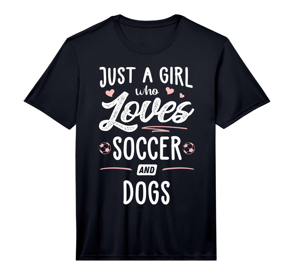 Just Who Loves Soccer And Dogs Gift T-Shirt - Graphic Print Men Women