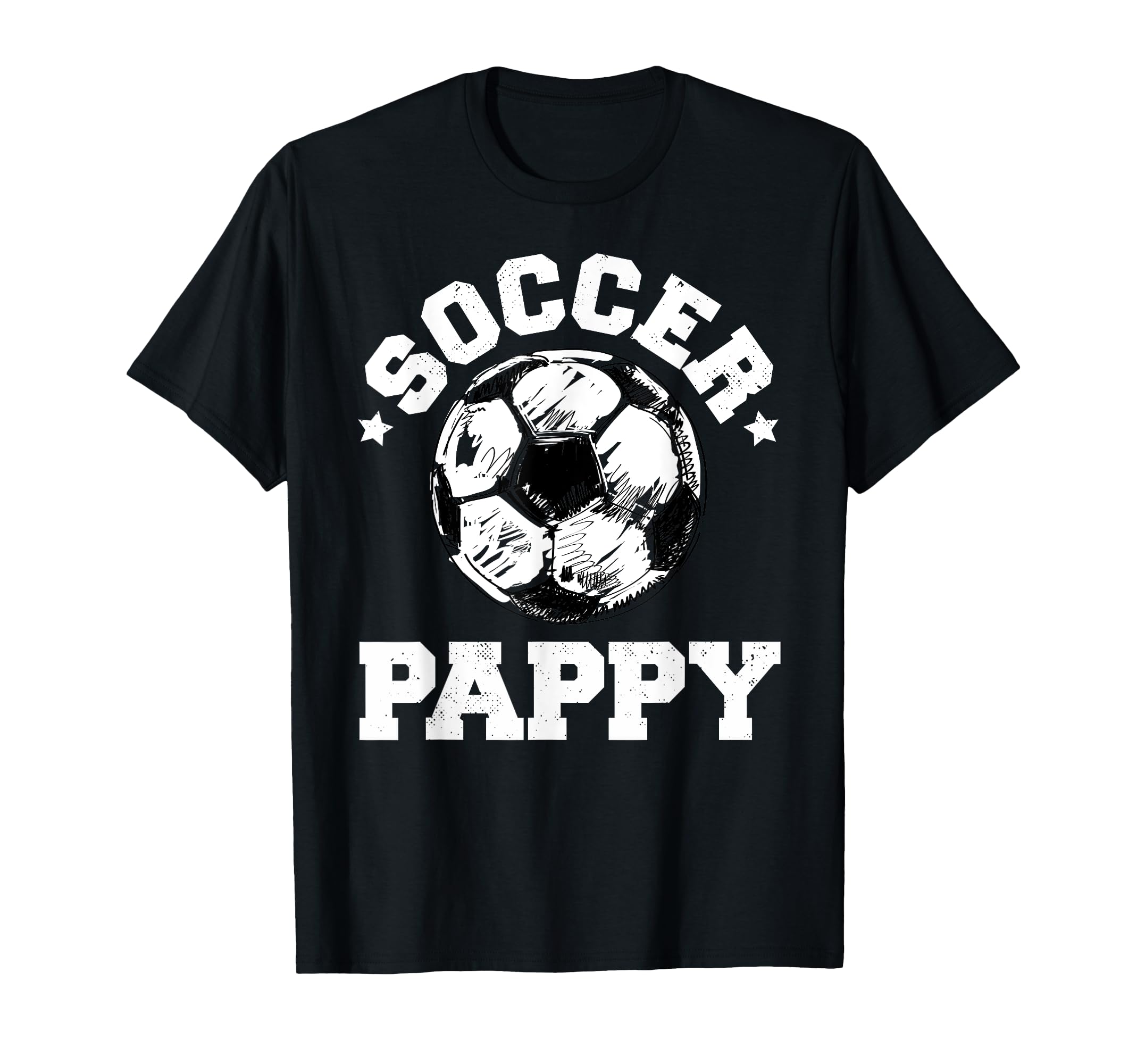 Soccer Pappy Soccer Ball Distressed T-Shirt - Novelty Apparel for Adults