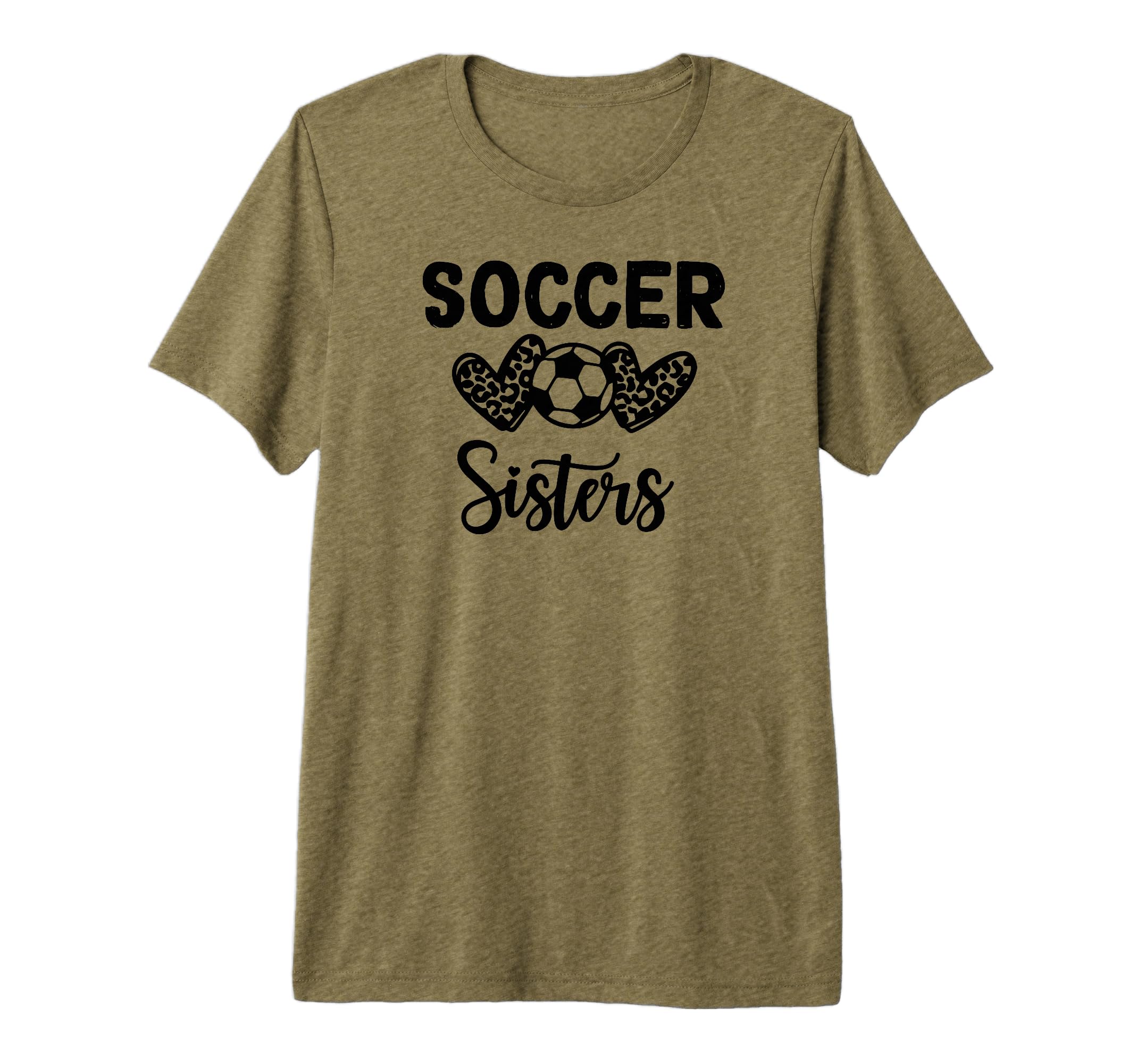 Soccer Sister Leopard Tri Blend T-Shirt - Minimalist Print Men Women