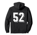 Number 52 Backside 80S 90S Team Jersey Hoodie - Unique Graphic Unisex