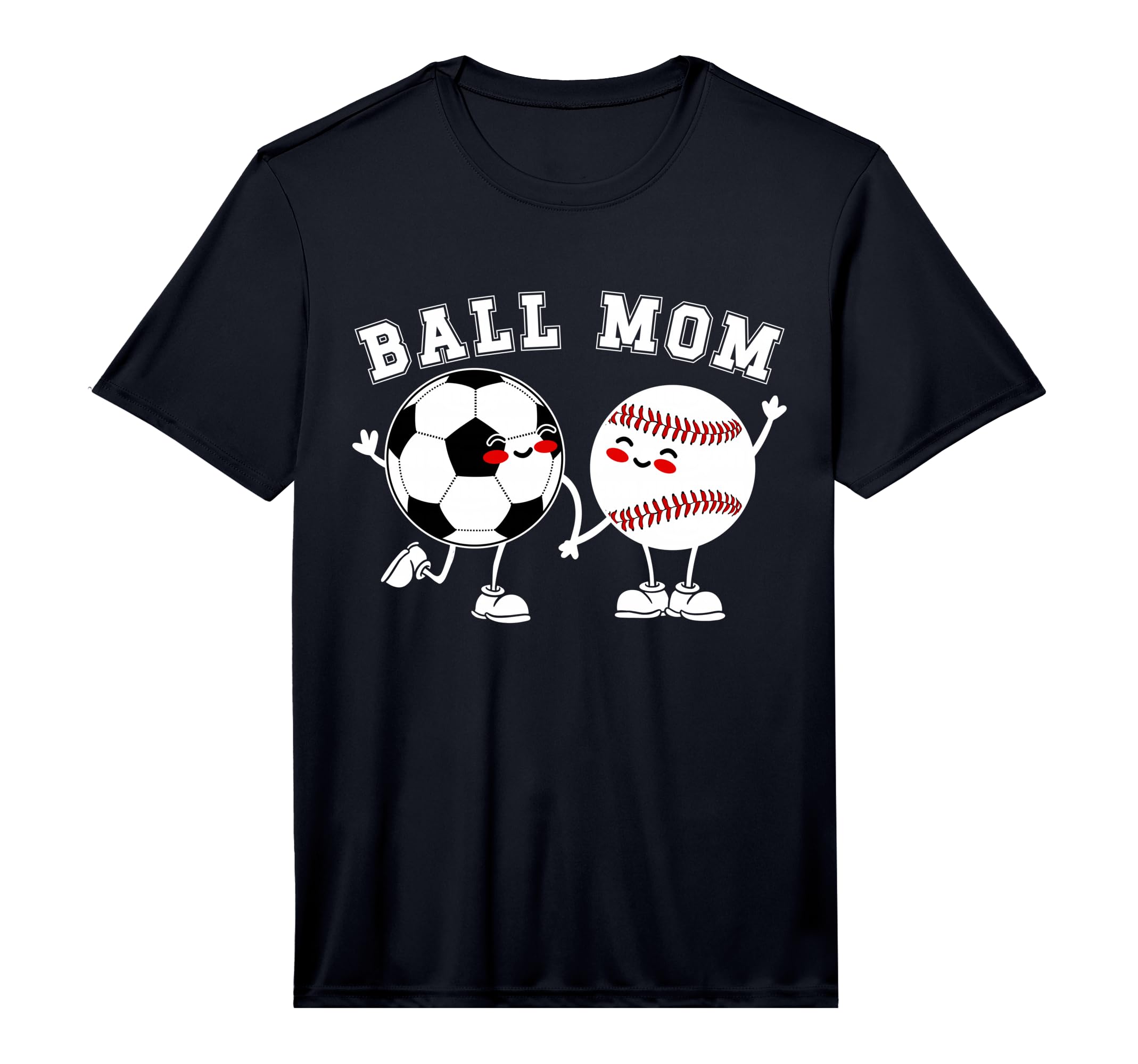 Mens Ball Mom Soccer Baseball Mom T-Shirt - Minimalist Print for Adults
