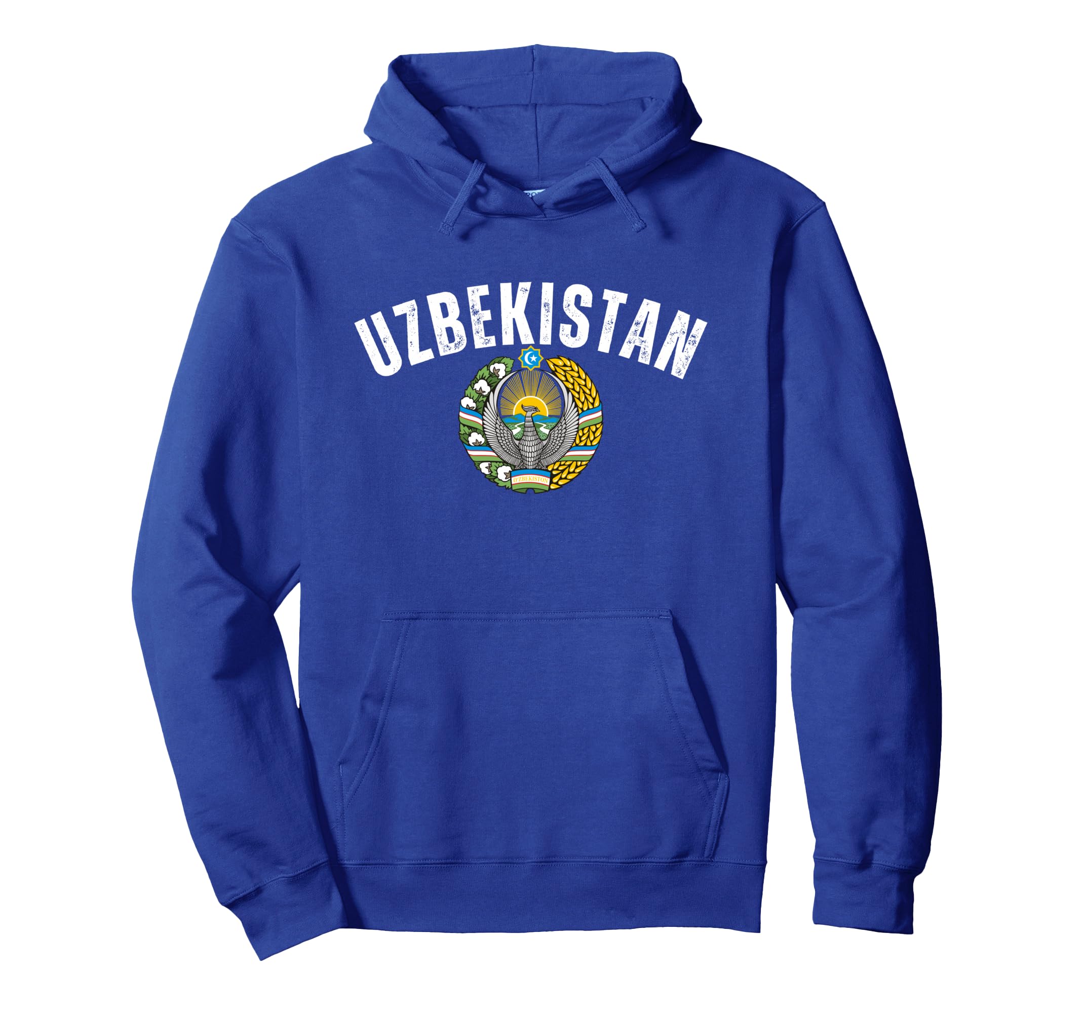 Uzbekistan Pride Emblem Soccer Fan Hoodie - Aesthetic Graphic for Adults