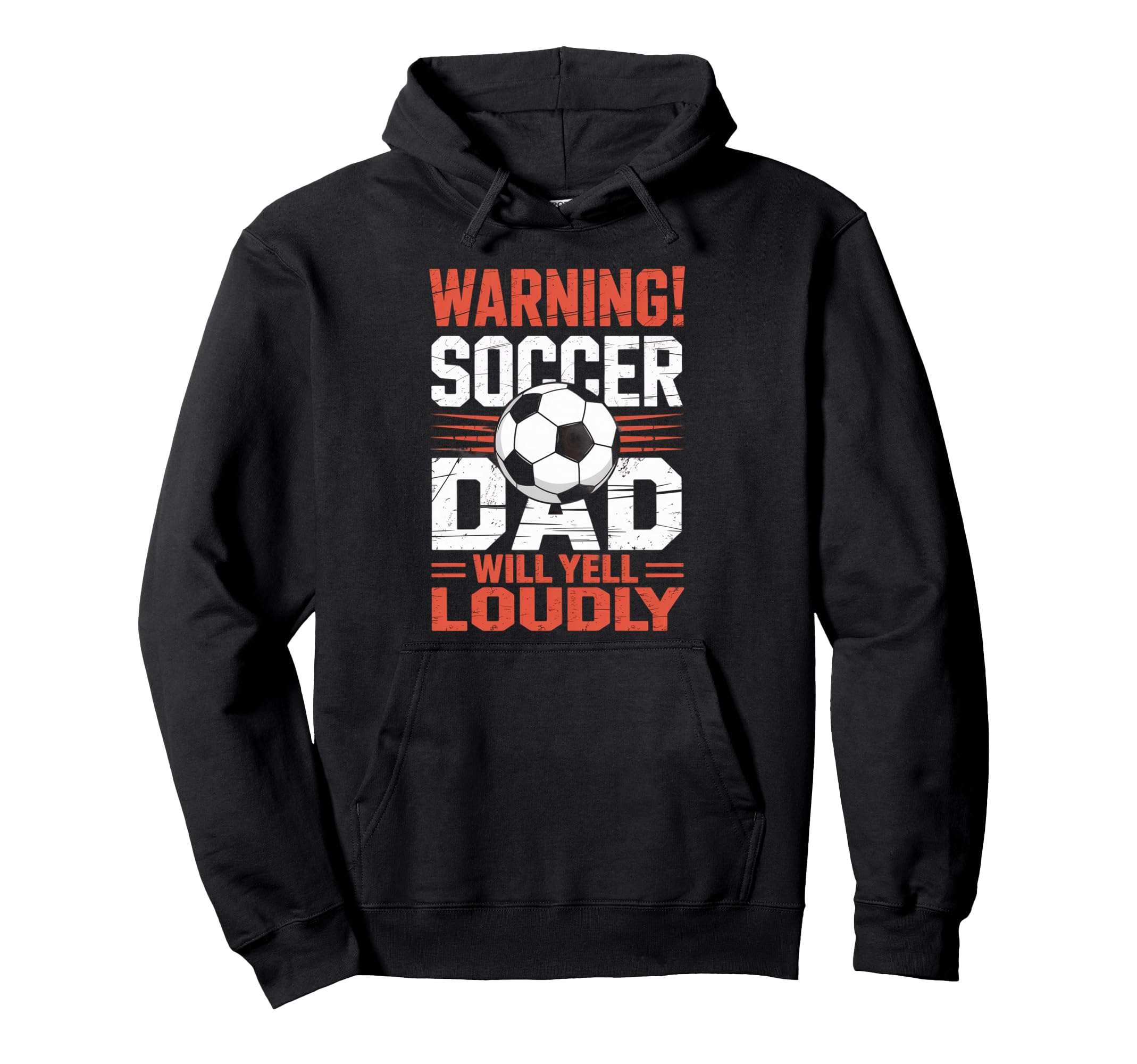Warning Soccer Dad Will Yell Loudly Hoodie - Custom Art Print Unisex