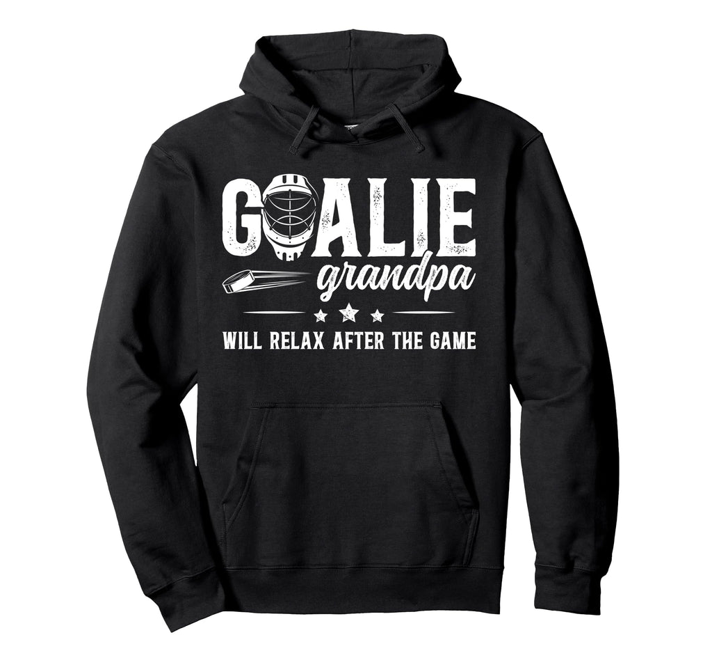 Funny Hockey Goalie Grandpa Ice Hoodie - Fun Novelty Design Men Women