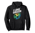 I Love Soccer Vibrant Ball Art Hoodie - Trendy Graphic for Adults