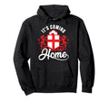 Football Player Coming Home England Flag Hoodie - Custom Art Print Unisex