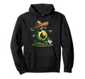 Funny Avocado Playing Soccer Cinco De Hoodie - Fun Novelty Design Unisex